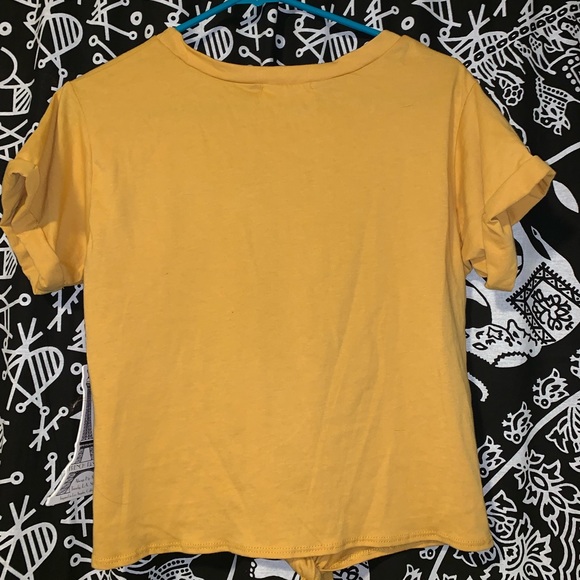 yellow tee, with small tie - Picture 2 of 2